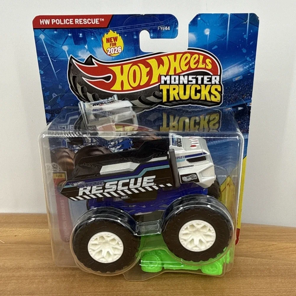 2026 Hot Wheels Monster Trucks SnakeBite, Mood Crusher, Bone Shaker, HW Police